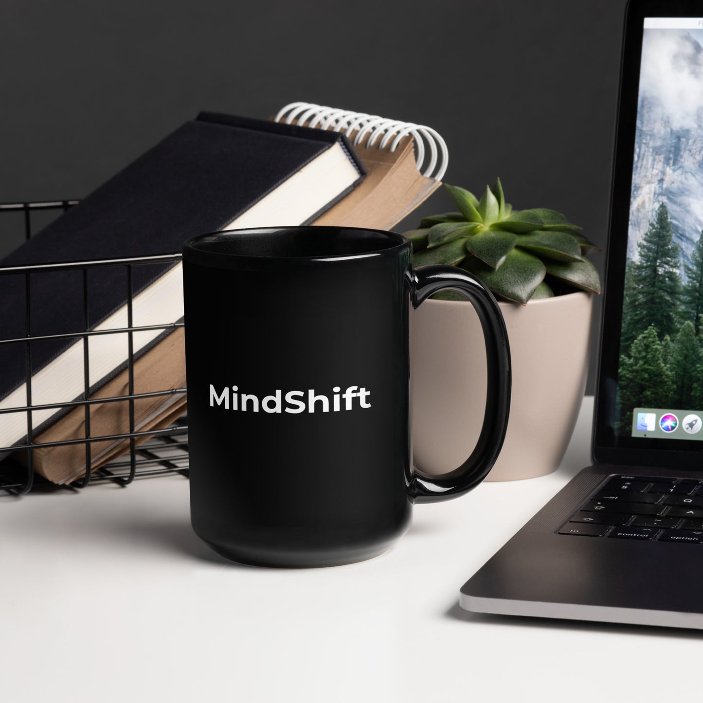 MindShift Brand Black Glossy Mug