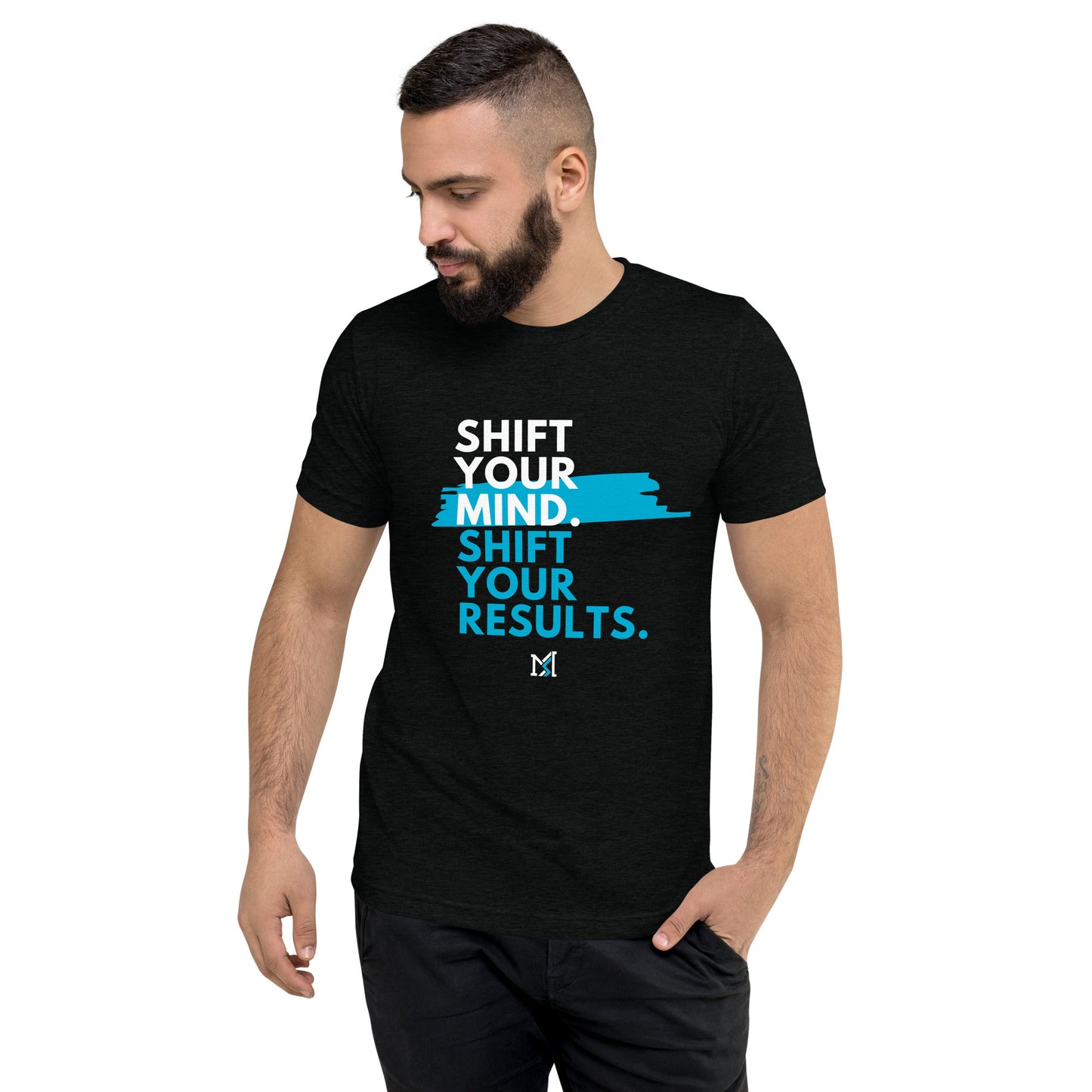 NEW! Shift Your Mind. Shift Your Results. (Tri-blend short sleeve t-shirt)