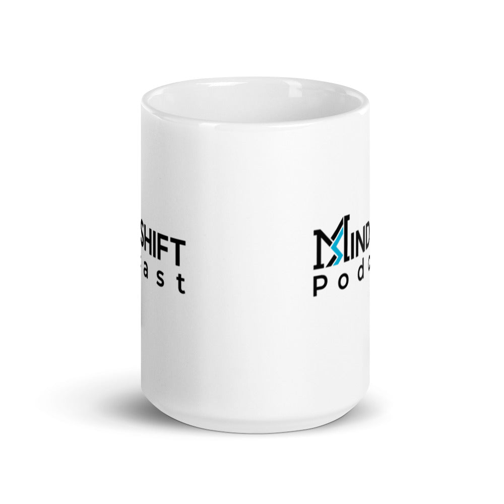 White glossy mug