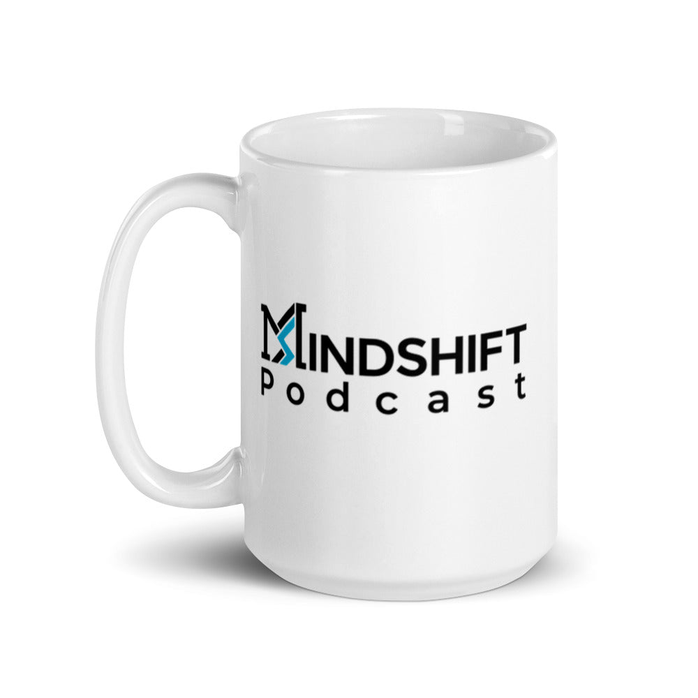 White glossy mug