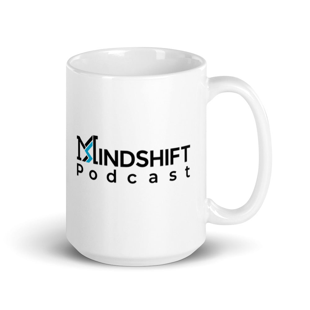 White glossy mug