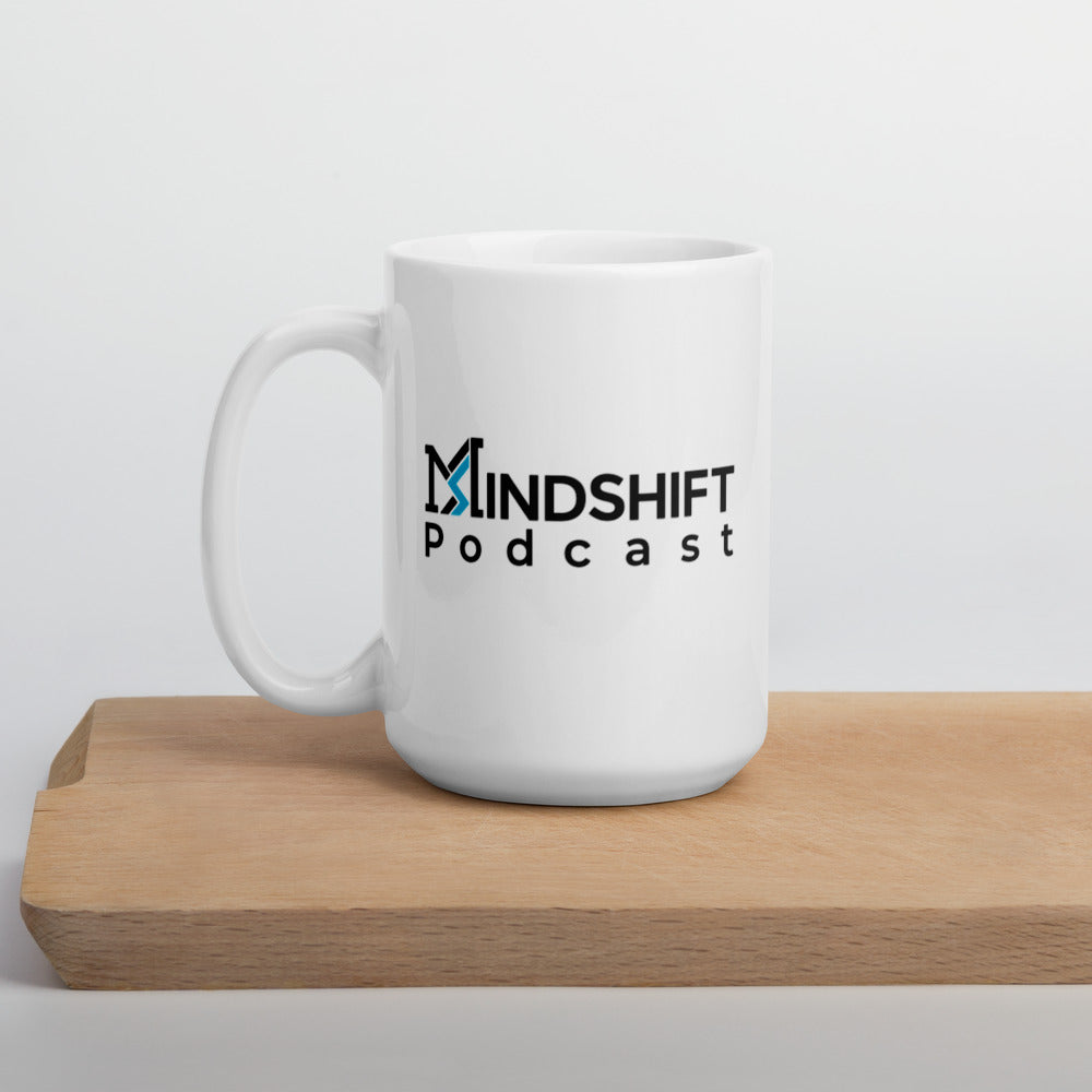 White glossy mug